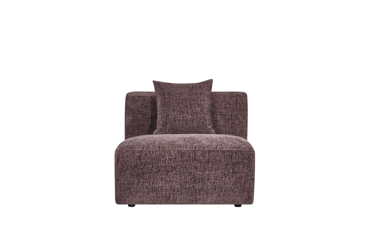 MARLEE 1 SEATER ARMLESS SOFA DARK RED
