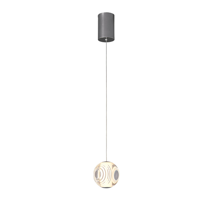 Pendant Lamp 6W 3M Cable White Chrome Transparent