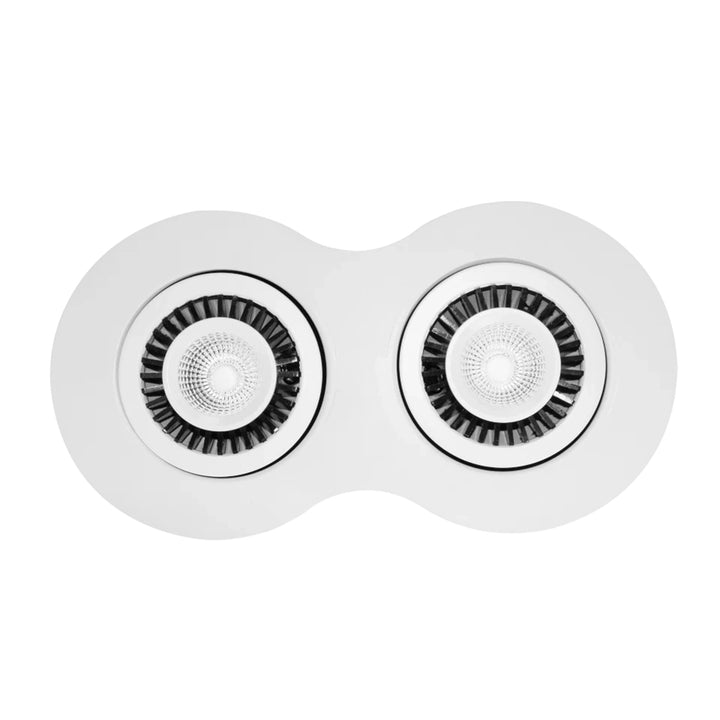 COB 2*7W /2s Wh+Bk190*95 AN 18° 3000K- Spot Light