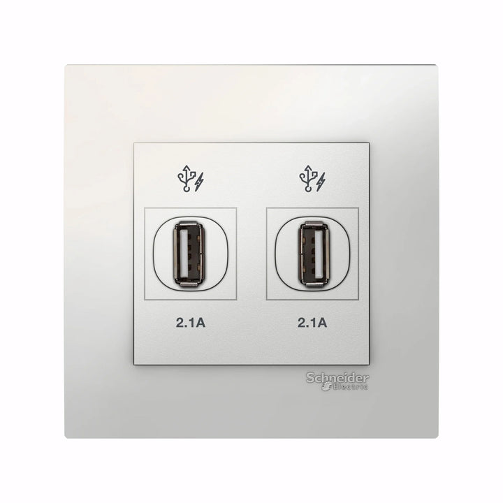 VIVACE - 2 x 2.1A USB Charger, WE - WH - Black Charger Double