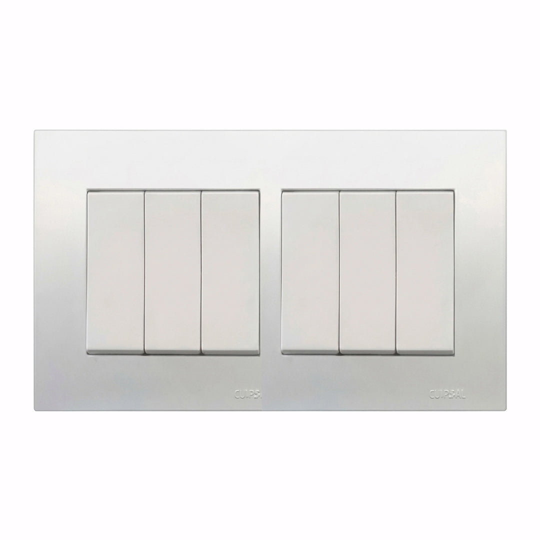 Vivace 16AX 250V 6 Gang 1 Way Switch_C16313 WH Switch WH
