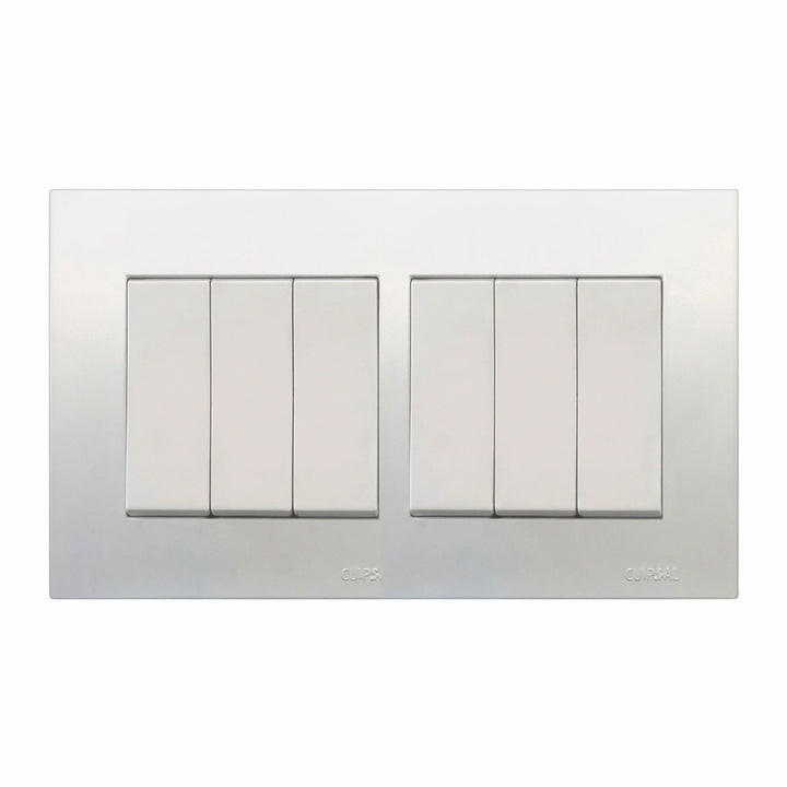 Vivace 16AX 250V 6 Gang 1 Way Switch_C16313 WH Switch WH
