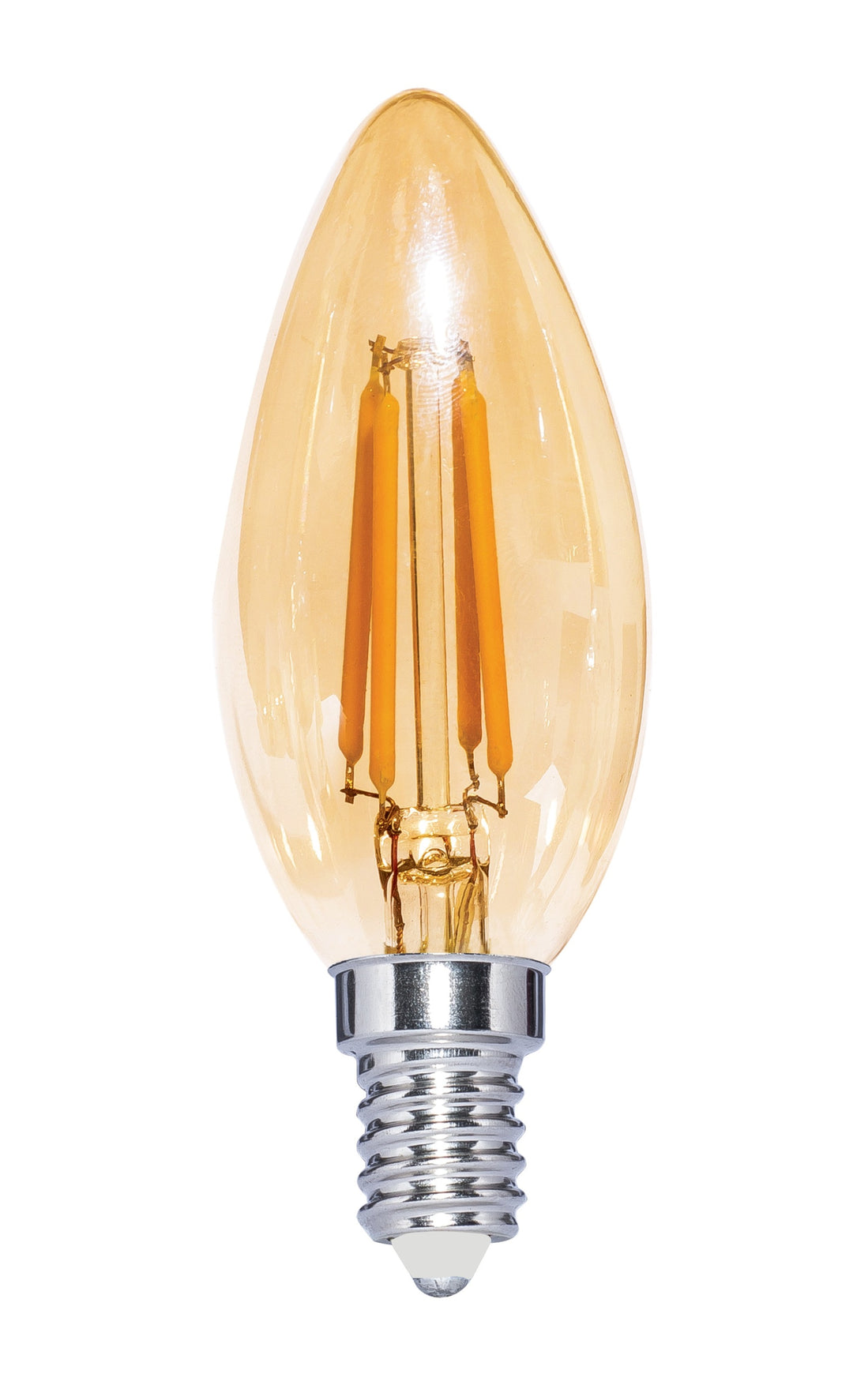 Firefly Filament Bulb C35 E14 4W DIM Amber Glass 