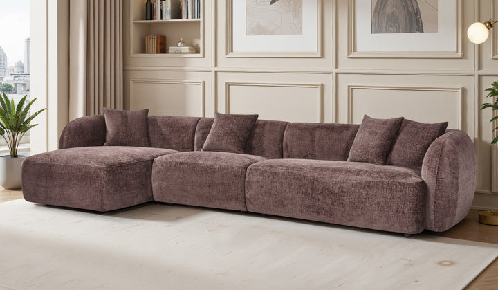 MARLEE 1 SEATER ARMLESS SOFA DARK RED
