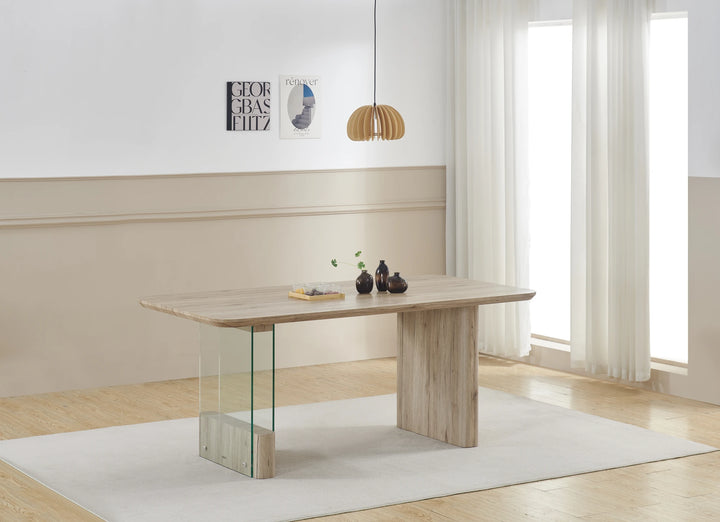 ELLIE DINING TABLE 240x100x76CM - LIGHT BRN