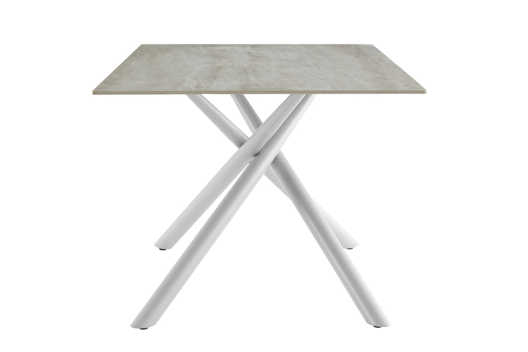 ARIA DINING TABLE 180x90x76CM, CERAMIC - LIGHT BRN