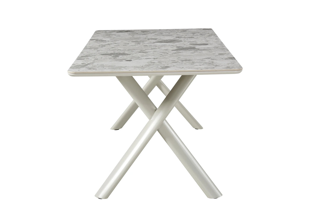 HANNAH DINING TABLE 180x90x76CM, CERAMIC TOP - BEIGE