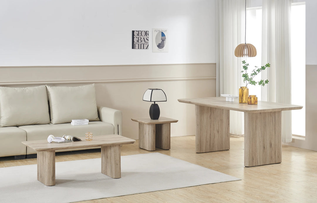 ZOEY DINING TABLE 180x90x76CM - LIGHT BRN