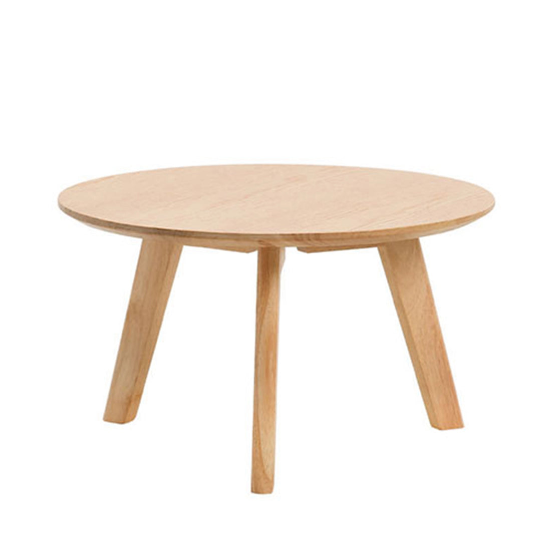 CHARLIZE SIDE TABLE 18MM WOOD GRAIN MDF+THERMAL TRANSFER METAL LEGS Ø 50CM H 60 LIGHT BROWNترابيذه