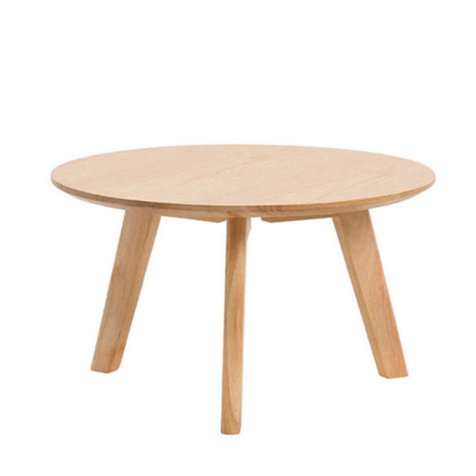 CHARLIZE SIDE TABLE 18MM WOOD GRAIN MDF+THERMAL TRANSFER METAL LEGS Ø 50CM H 60 LIGHT BROWNترابيذه