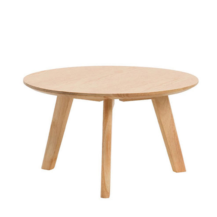 CHARLIZE SIDE TABLE 18MM WOOD GRAIN MDF+THERMAL TRANSFER METAL LEGS Ø 50CM H 60 LIGHT BROWNترابيذه