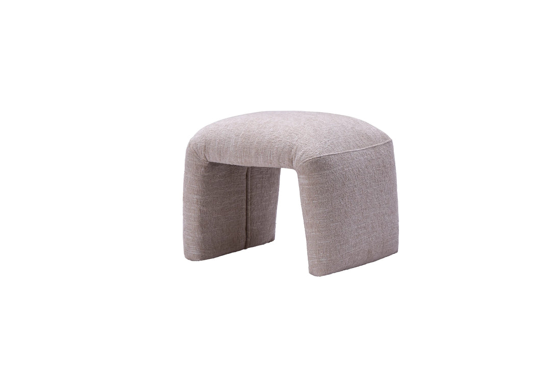 TEREZA OTTOMAN 47x43CM, BEIGE