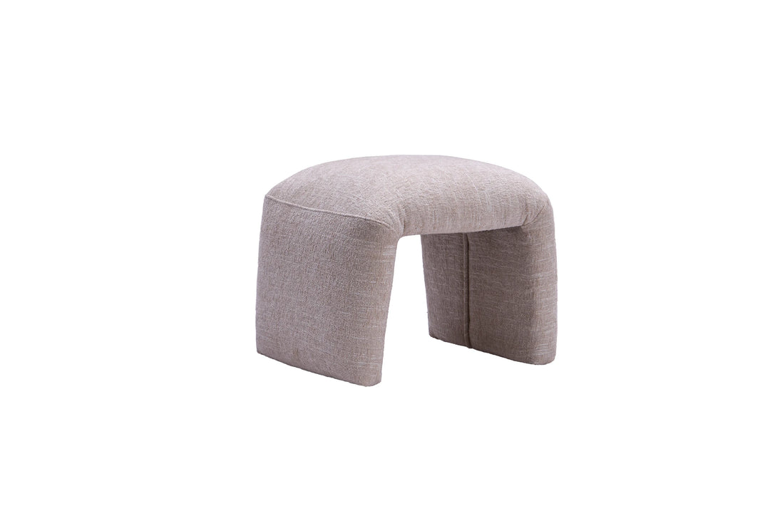 TEREZA OTTOMAN 47x43CM, BEIGE