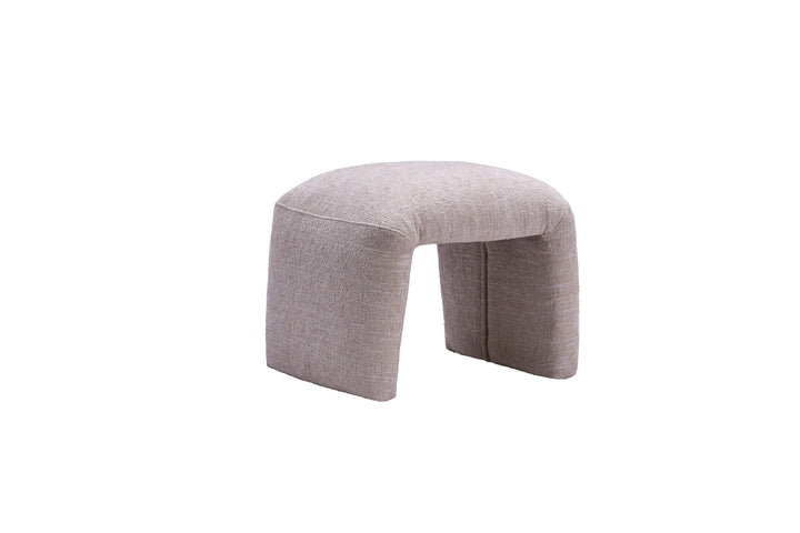 TEREZA OTTOMAN 47x43CM, BEIGE