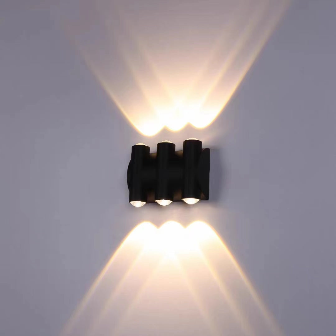 OUTDOOR WALL LIGHT 1W*6  135*100*45mm 3000K IP65 BK ابليك