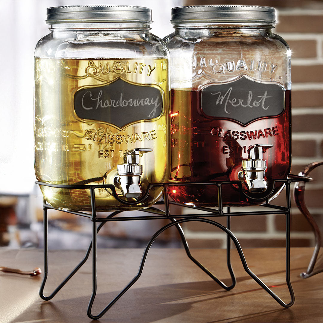 TILLY GLASS DISPENSER WITH STAND