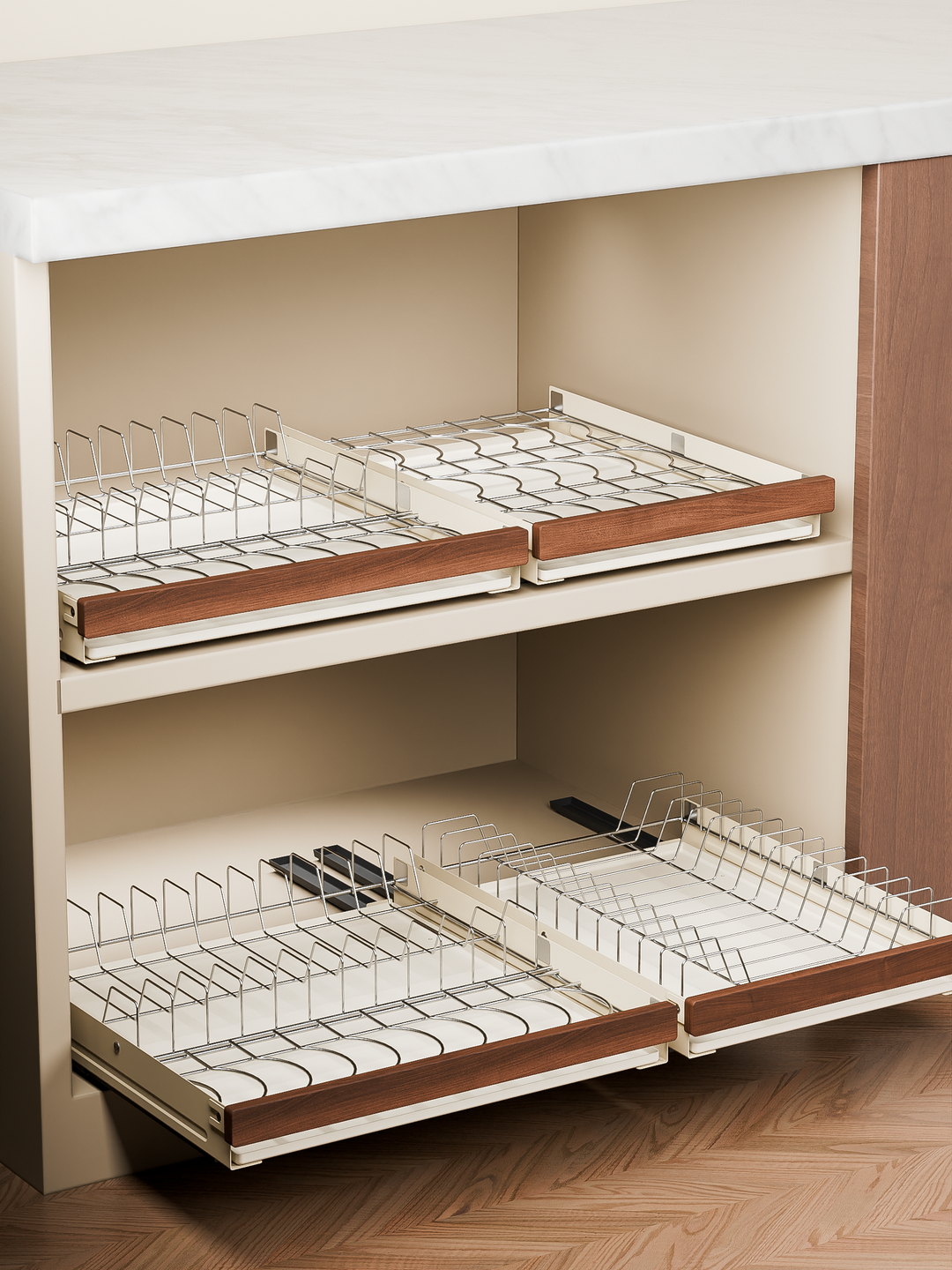 Maggie Drawer Bowl and Plate Rack Basket