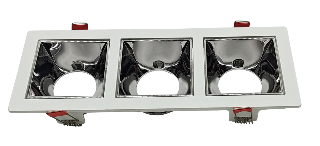 Firefly Housing Light 24L x 9W x 3.7H - Cutout 23L x 8W - White+UV Black Chrome