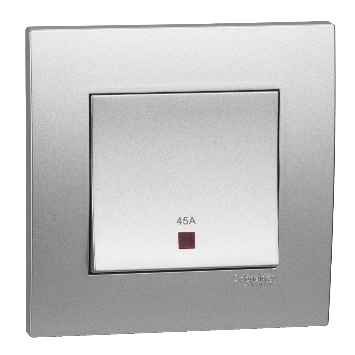 Firefly VIVACE 45A 250V 1G 1 Way DP Switch with Neon - Silver
