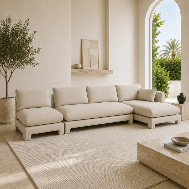 ESTHER 1 SEATER SOFA ARMLESS 80W X92D X78H CM BEIGE