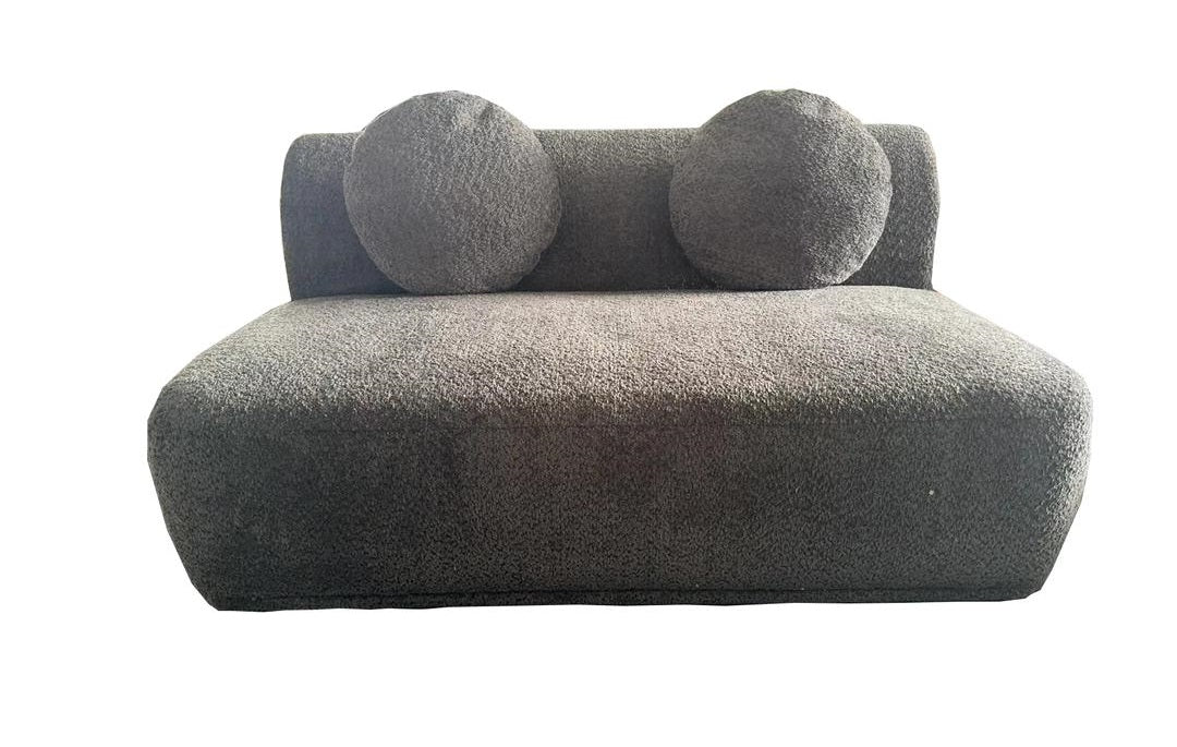 Firefly Ashton 2 Seater Sofa Armless With 2 Pillow - Dark Grey