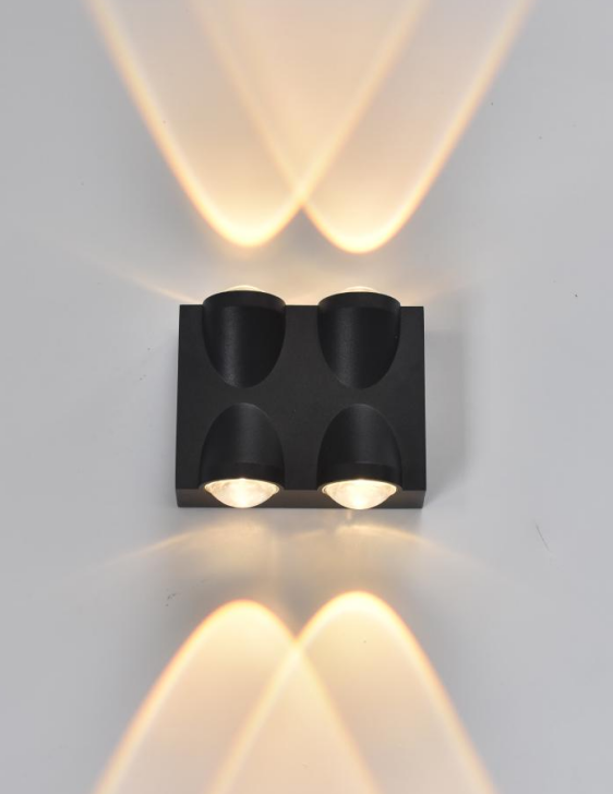 OUTDOOR WALL LIGHT 1W*4  95*75*45MM 3000K IP65 BK ابليك