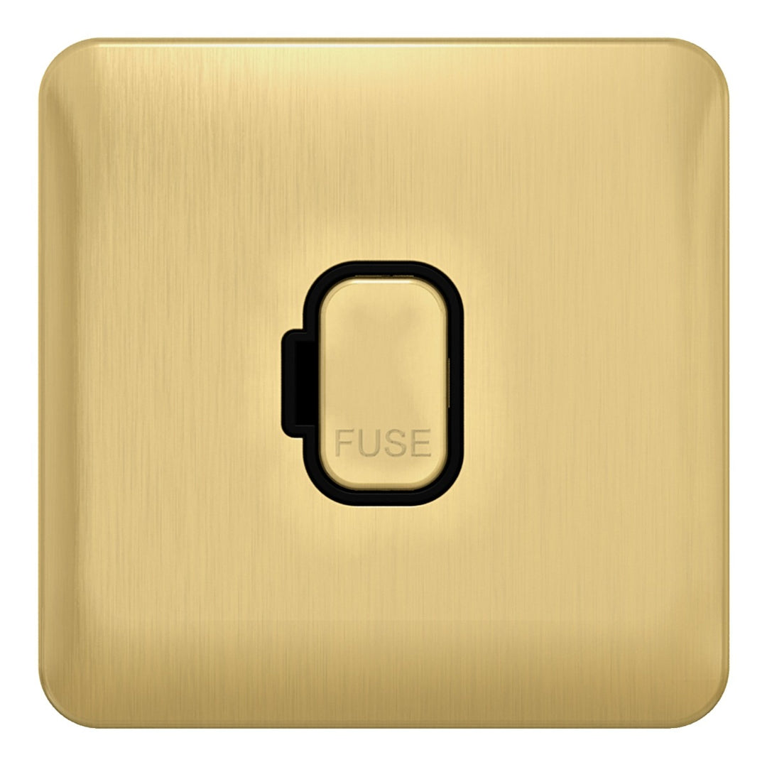 Firefly LISSE Unswitched FCU 13A - Satin Brass with Black Interior