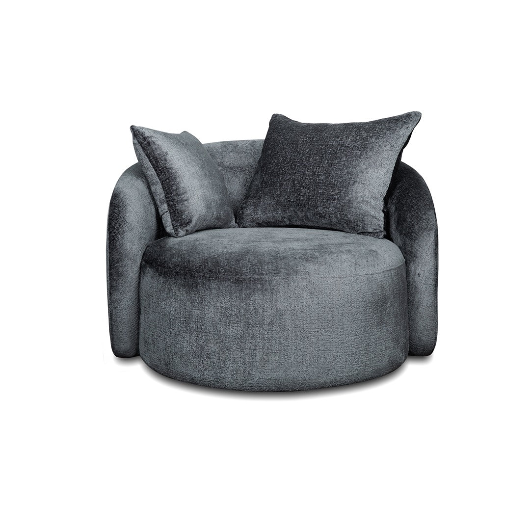 SABRINA SWIVEL ARMCHAIR GREY