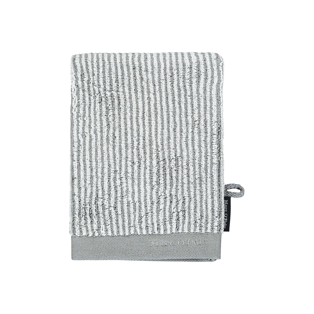 Marc O'Polo Timeless Tone Stripe Grey Washcloth - 16 x 22 cm