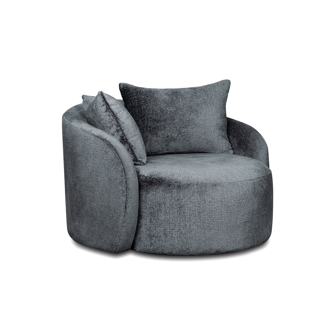SABRINA SWIVEL ARMCHAIR GREY
