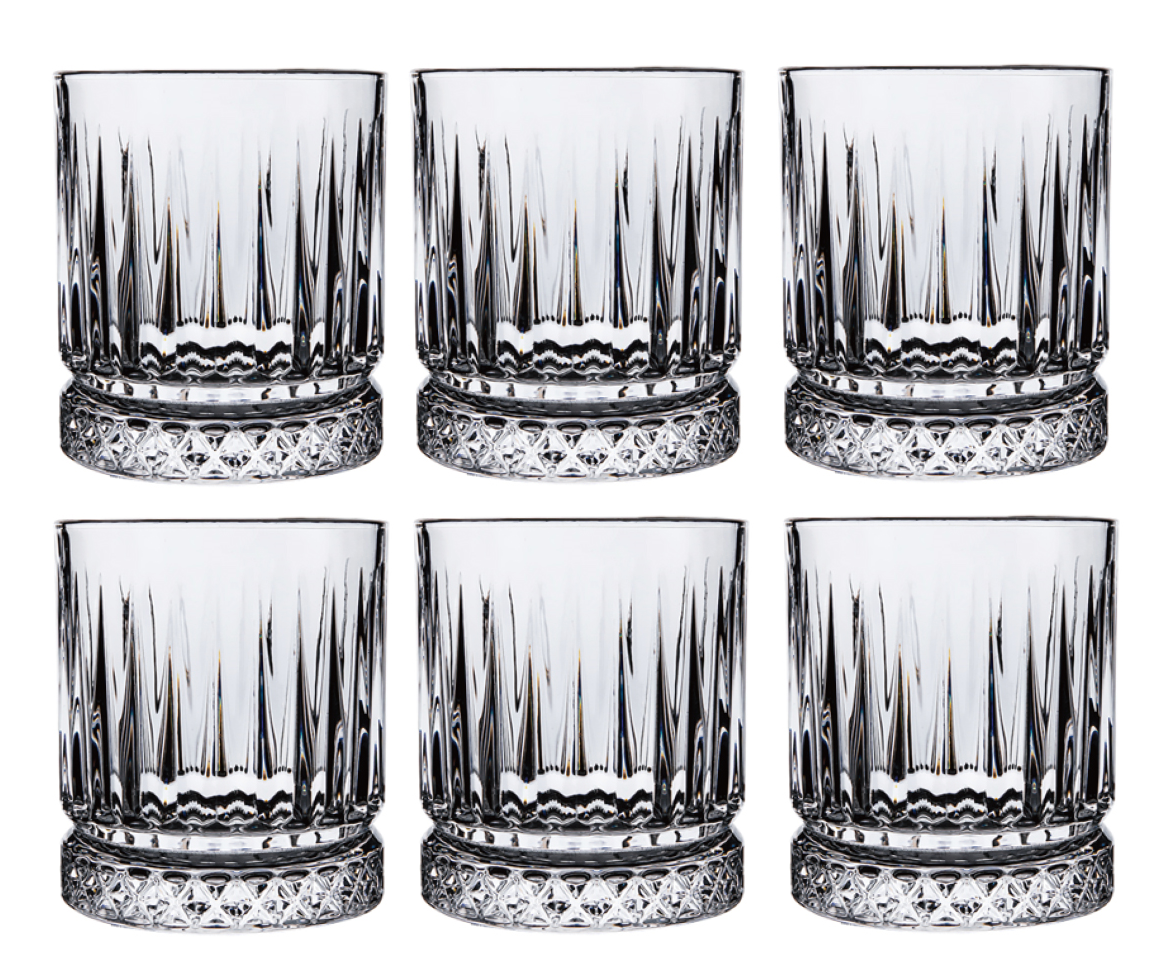 Firefly Stripe Engraved Glass Set - 210ml (6 Pieces)