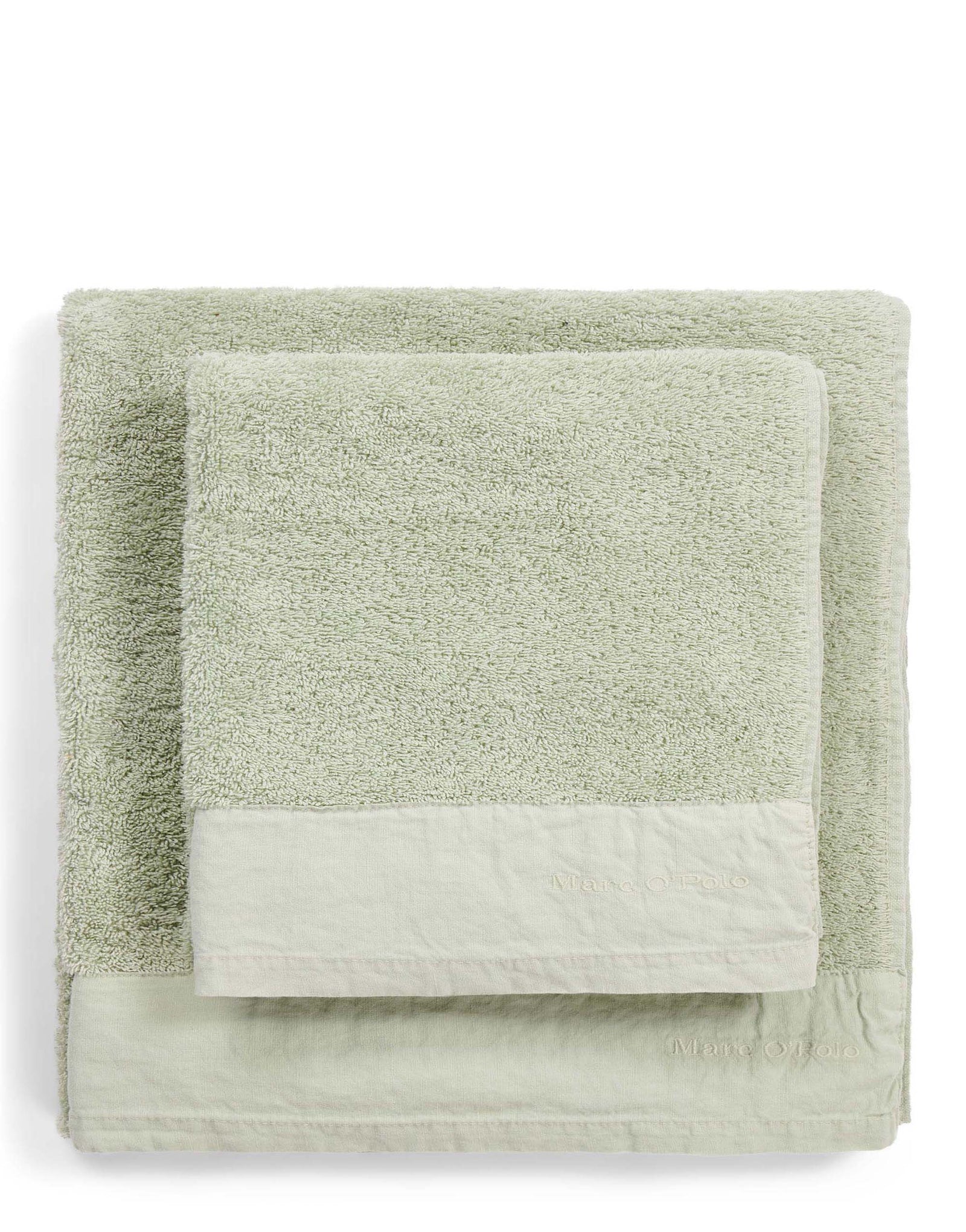 Marc O'Polo Linan Green Towel - 70 × 140
