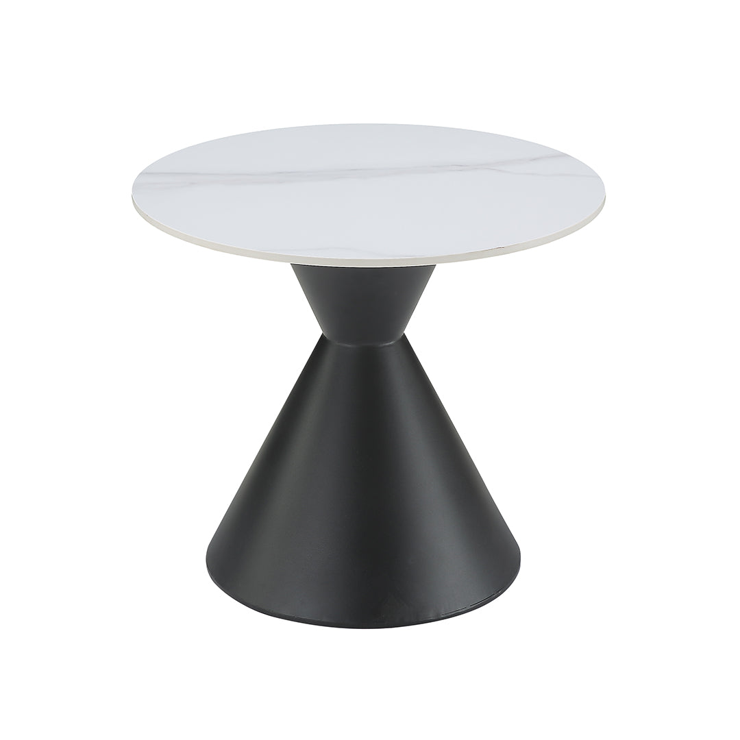 Firefly Shelley Side Table - White/Black Marble