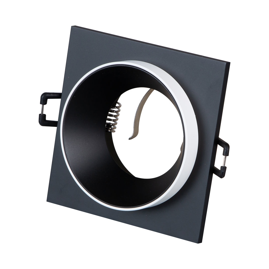 Housing Φ90*90mm Open size 65mm  BK + RING WH+BK- شاصي