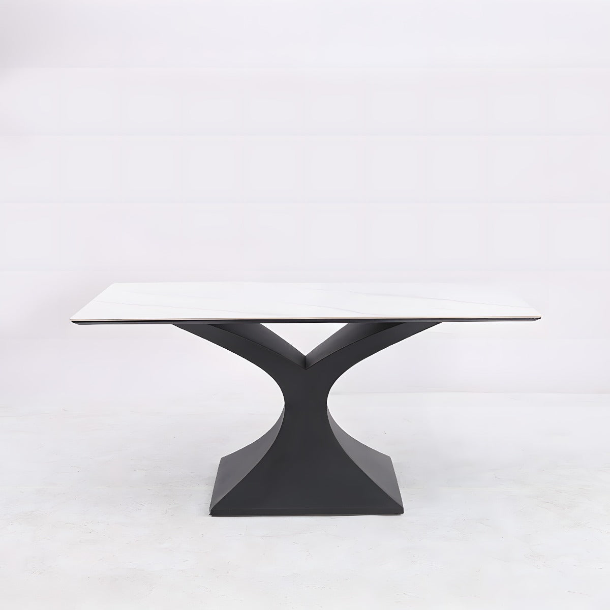 Harper Dining Table 240×110×75cm - Marble White/Black
