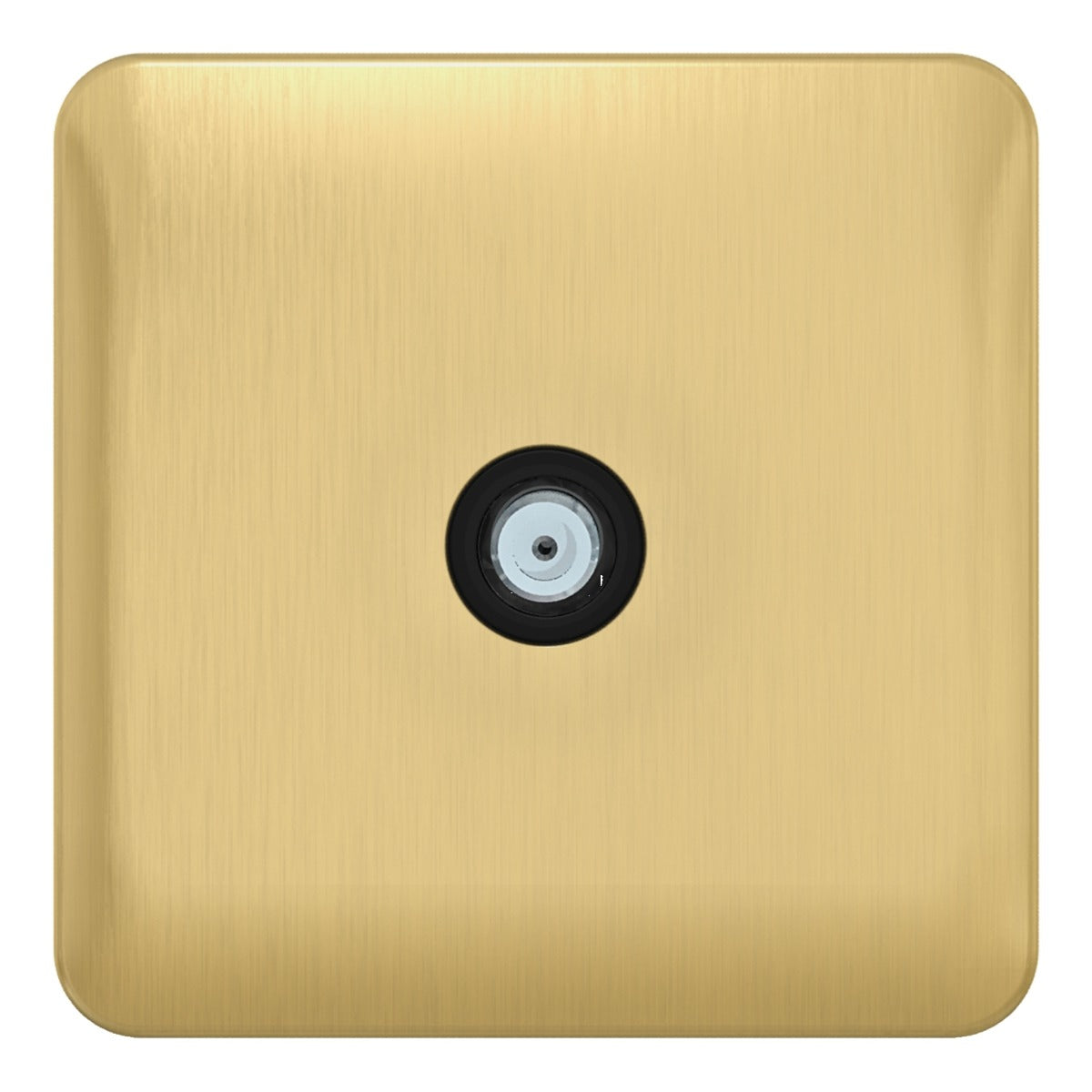 Firefly LISSE Satellite Socket F Type 1G - Satin Brass