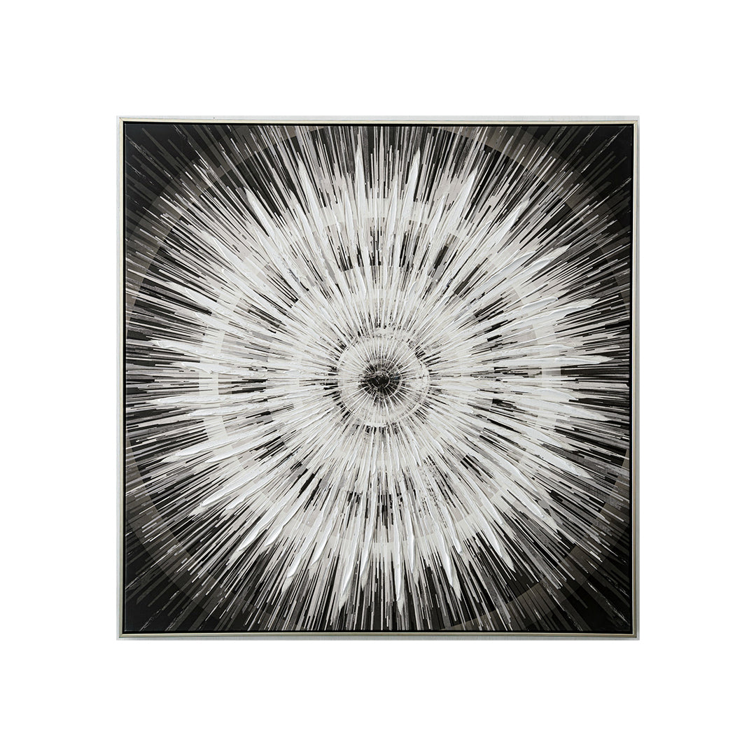 Firefly Manroe Wall Art Framed Printing +50% Hand Paint 100×100×3.5cm