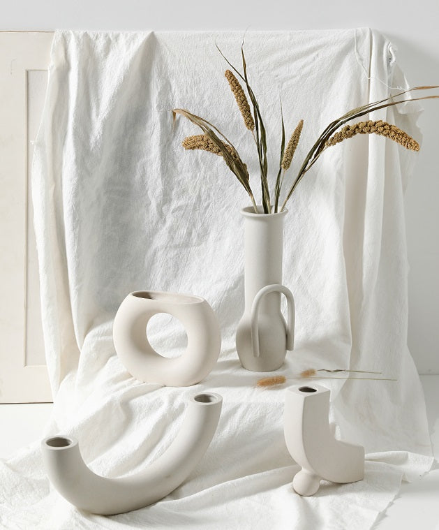 Firefly Hanan Porcelain Vase 5.5×20cm - Off White