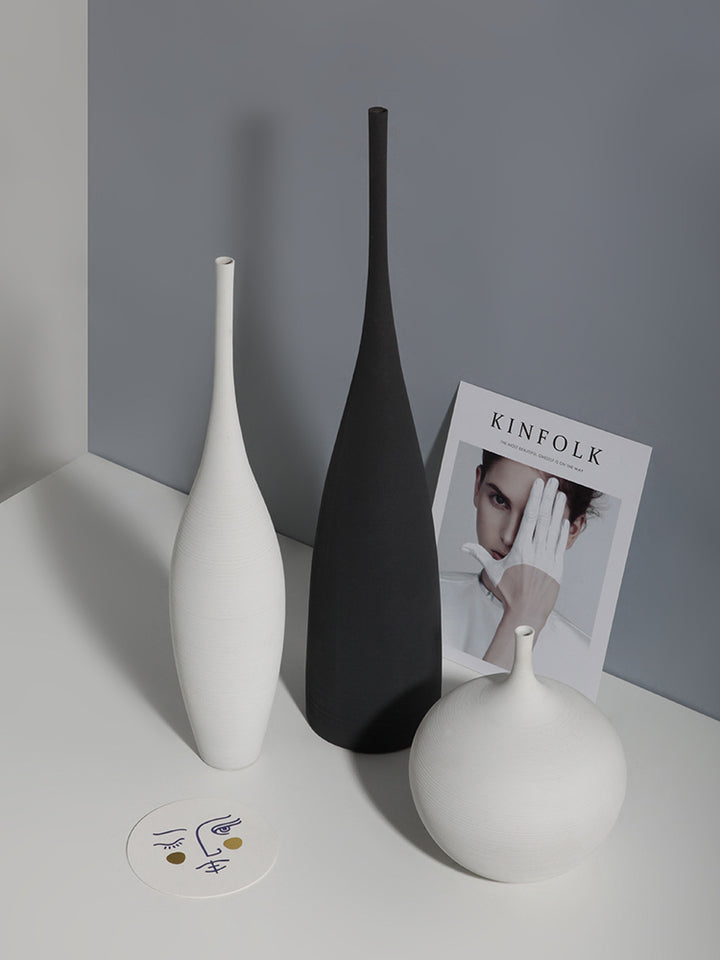 Firefly Claro Porcelain Vase H38cm - White