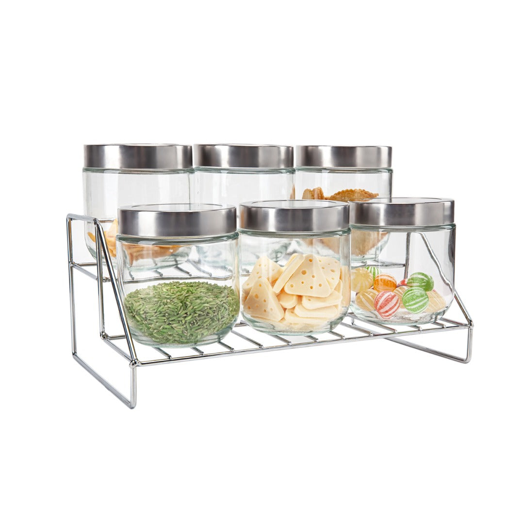 AUBREE 6PCS GLASS CANISTER