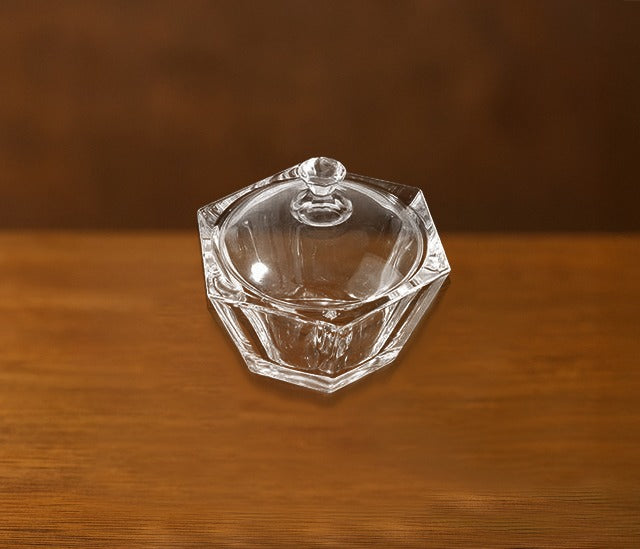 Jojo Ribbed Sugar Pot Without Base Large - Transparent Glass