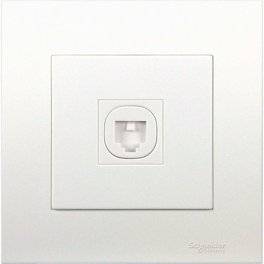 Firefly VIVACE 1G Telephone Outlet with Shutter - White