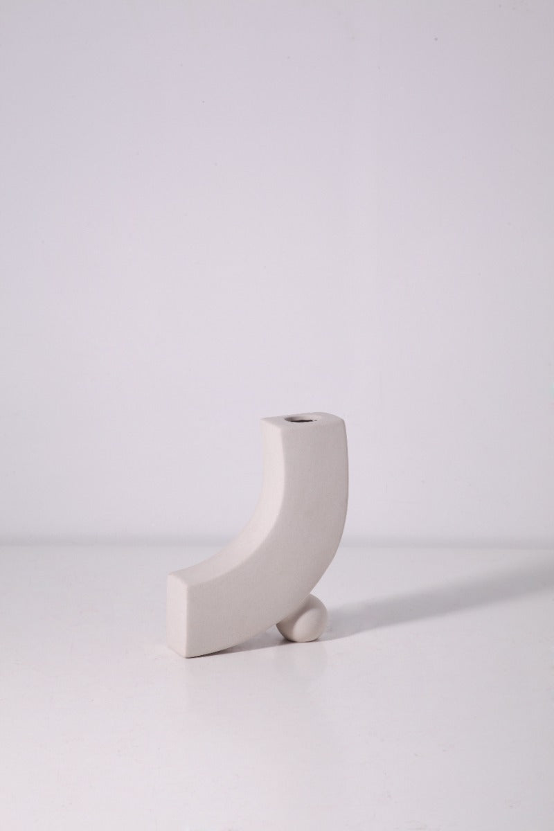 Firefly Hanan Porcelain Vase 5.5×20cm - Off White