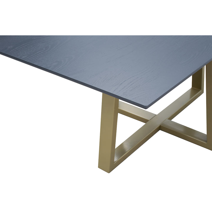 Bergen Dinng Table 180cm - Black/Gold