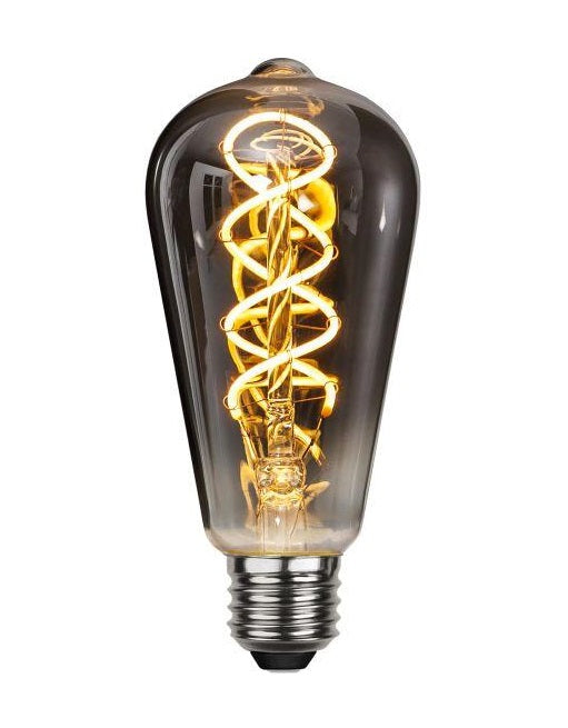 Firefly Filament Bulb ST64S-R E27 4W DIM Smoky Glass 