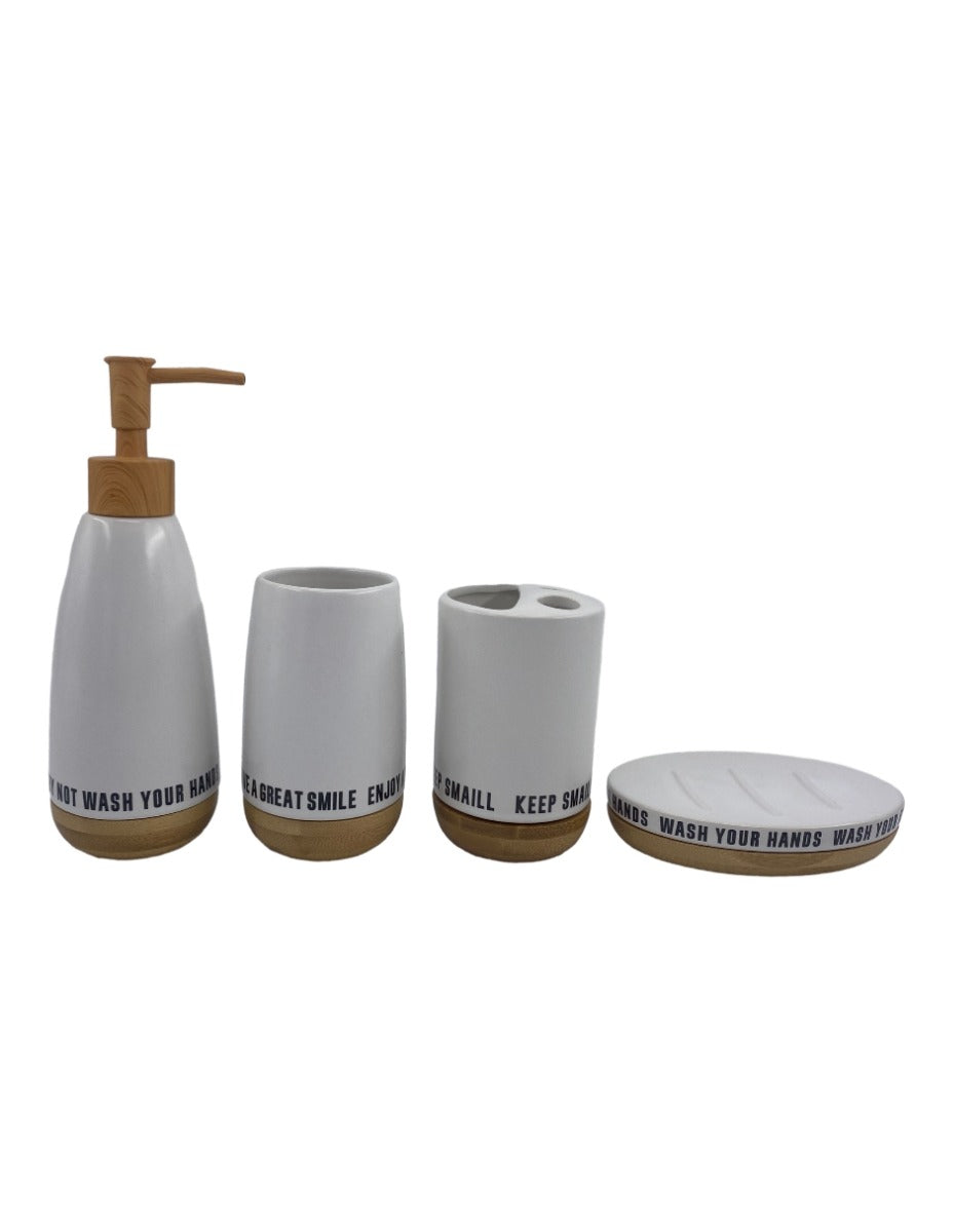 Firefly Salonga Bathroom Set 4pcs - White