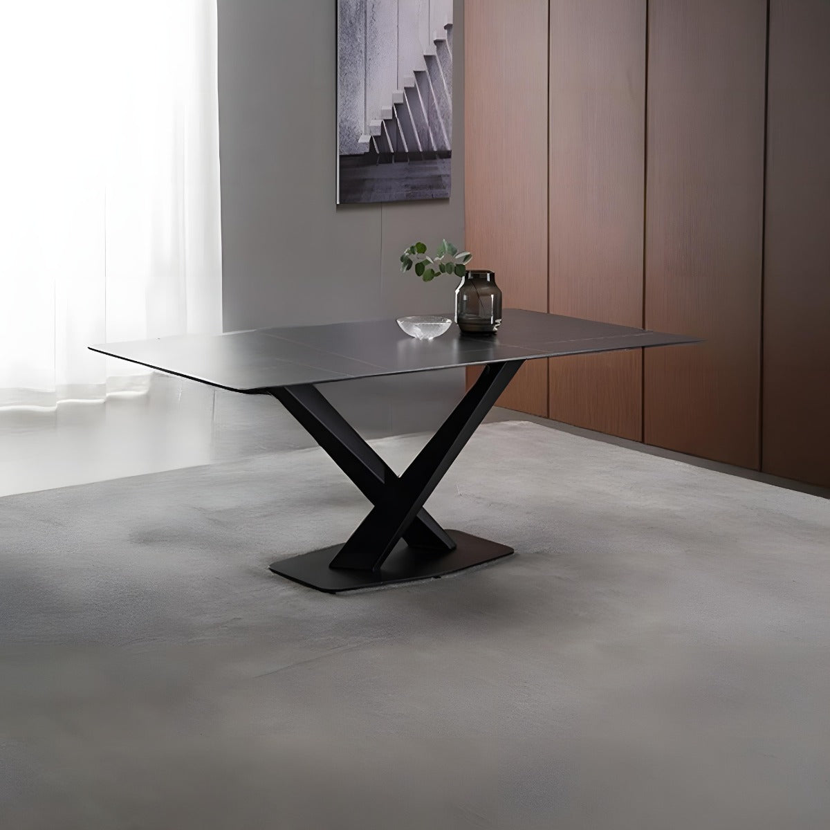 Santigo Dining Table 180×90×75cm - Black