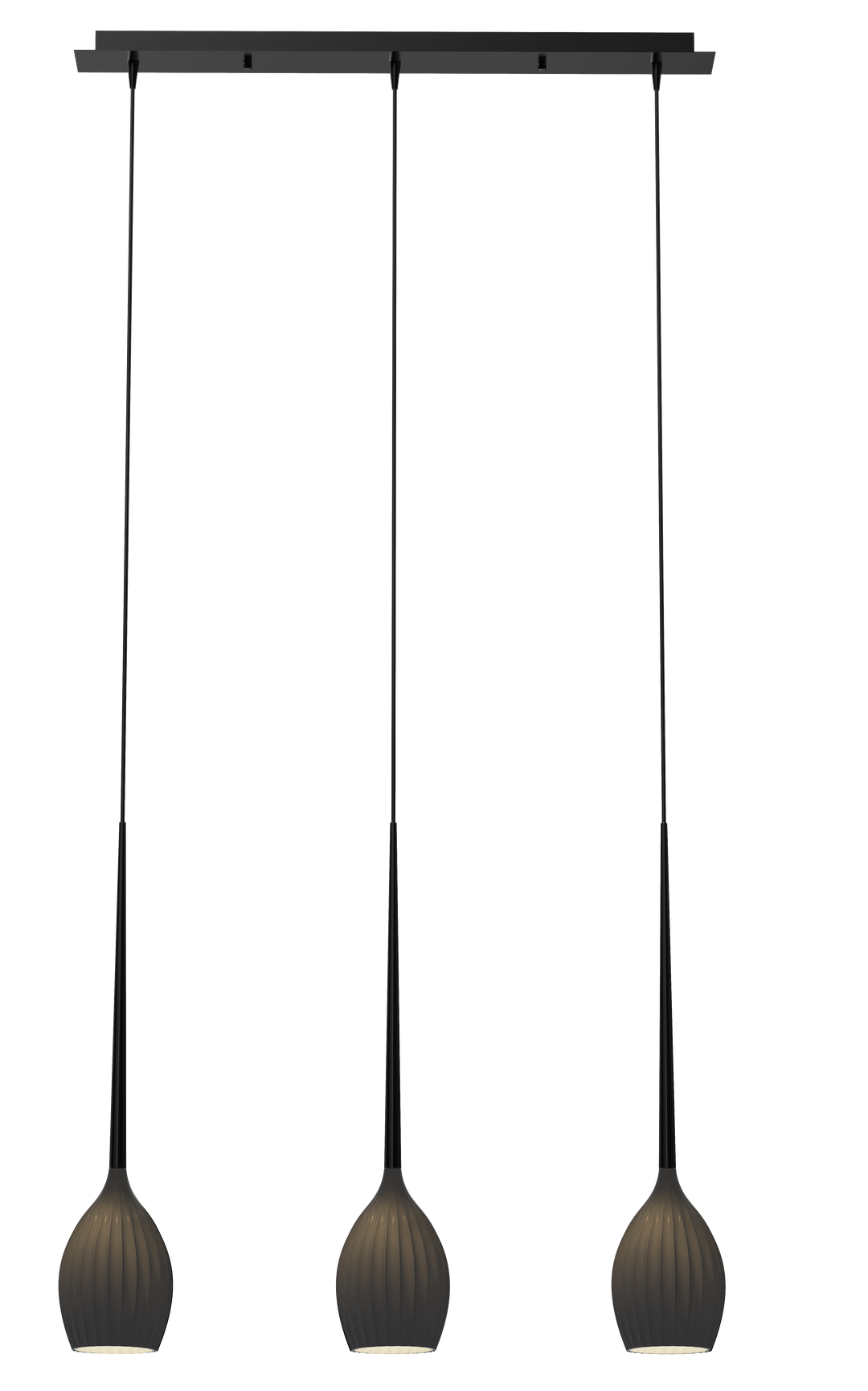 Firefly Pendant Lamp E14 3×40W Black Glass - Black (Bulb Not Included) 