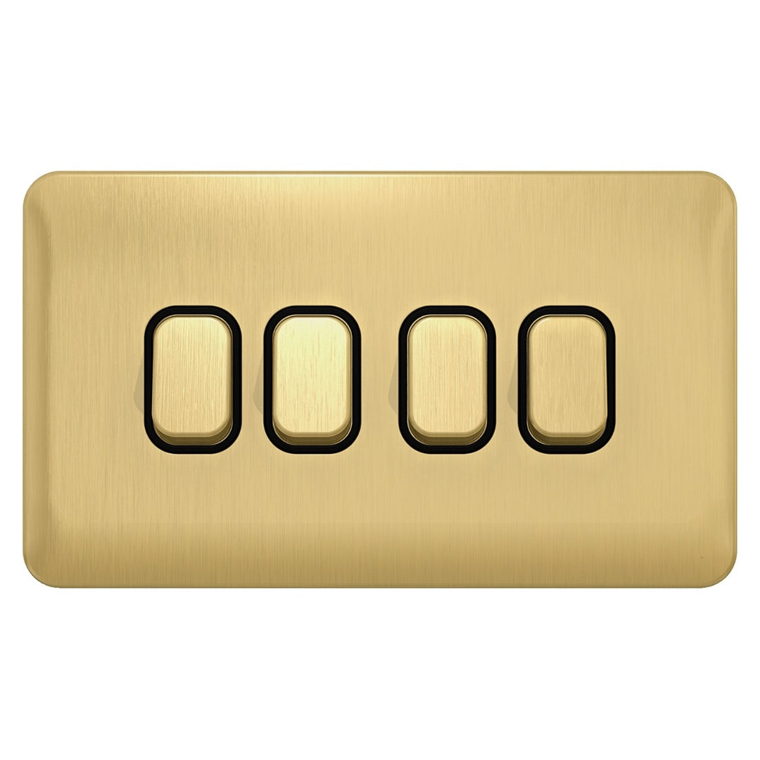 Firefly LISSE 10AX 4G 2W Switch - Satin Brass