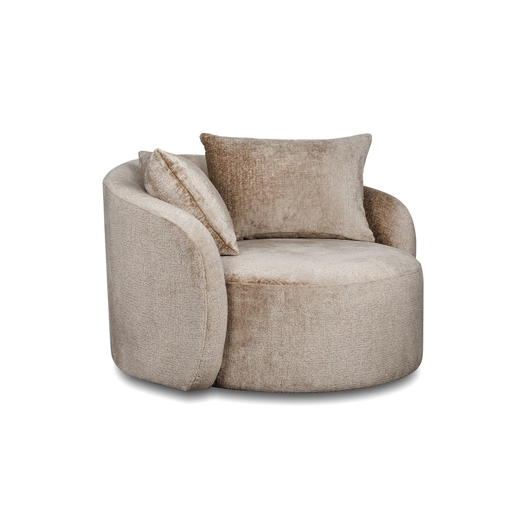 SABRINA SWIVEL ARMCHAIR BEIGE